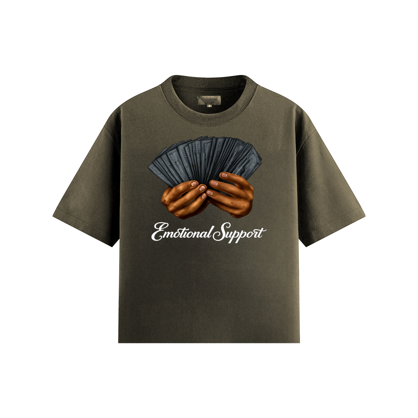 Emotional Support Tee - White Script